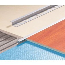 Соединяющий плоский металлический профиль для плитки ZET PL cеребряный 2500х27х10мм
