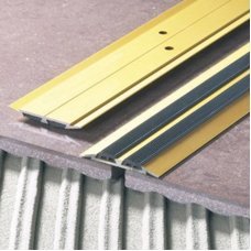 Защитная плоская широкая рейка с резиной LPPS ZG золотой 2000х45мм