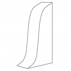 Заглушка правая для плинтуса черный 22х59мм