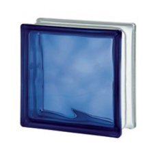 Стеклоблок синий Blue Wave