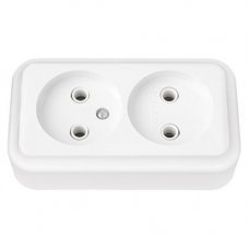 Розетка Пралеска на 2 поста без заземления