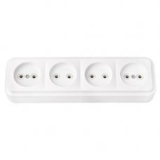 Розетка Пралеска на 4 поста без заземления