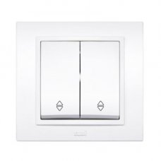 Выключатель проходной Zena двухклавишный