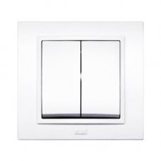 Выключатель двухклавишный Zena