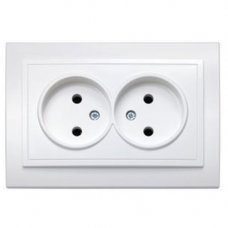 Розетка Zena на 2 поста без заземления