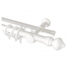 Карниз двухрядный Scandinavia белый 1,6м