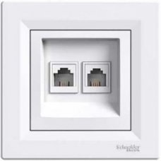 Розетка компьютерная, двойная RJ45 Defne