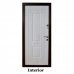 Дверь металлическая DT3-2 Wenge/White правая 205х96x7см