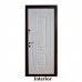 Дверь металлическая DT3-2 Wenge/White левая 205х86x7см