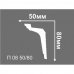 Плинтус потолочный П08 50x80мм