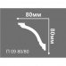 Плинтус потолочный П09 80x80мм