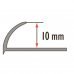Кромочный овальный металлический профиль PKO для плитки cеребряный 2000х10мм