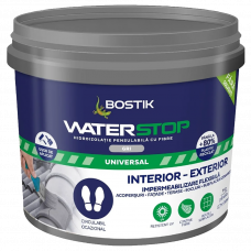 Гидроизоляция акриловая с волокнами Waterstop серый 5кг