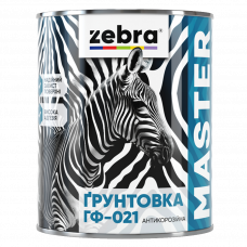 Грунтовка алкидная Zebra ГФ-021 красно-коричневый 2.6кг