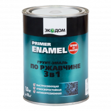 Эмаль 3в1 коричневый 1кг EcoDom