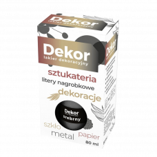 Краска декоративная Dekor серебристый 80мл