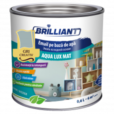 Эмаль акриловая матовая Aqua Lux Mat серый креативный 0.6л