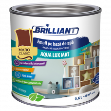 Эмаль акриловая матовая Aqua Lux Mat классический коричневый 0.6л