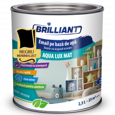 Эмаль акриловая матовая Aqua Lux Mat black minimalist 2.5л