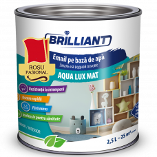 Эмаль акриловая матовая Aqua Lux Mat красный страстный 2.5л