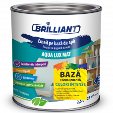 Эмаль акриловая матовая Aqua Lux Mat прозрачная основа (НЕОБХОДИМА КОЛЕРОВКА) 2.5л