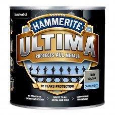 Эмаль акриловая Hammerite Ultima Smooth серый 2.2л
