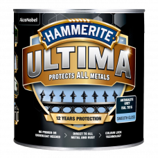Эмаль акриловая Hammerite Ultima Smooth антрацит 2.2л