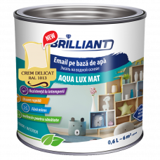 Эмаль акриловая матовая Aqua Lux Mat деликатный кремовый RAL 1013 0.6л