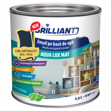 Эмаль акриловая матовая Aqua Lux Mat серый антрацит 0.6л