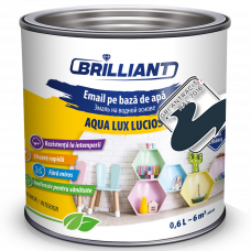 Эмаль акриловая глянцевая Aqua Lux Lucios серый антрацит RAL 7016 0.6л