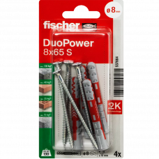 Дюбель Duopower 8х65мм S K NV Nylon 4шт.
