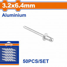 Заклепки алюминиевые 3.2x6.4мм 50шт. Wadfow WREZK11