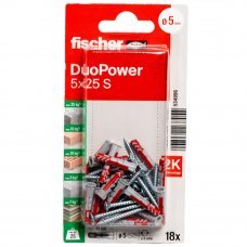 Дюбель Duopower 5х25мм S K NV 18шт.