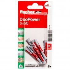 Дюбель Duopower 6х50мм K NV 8шт.