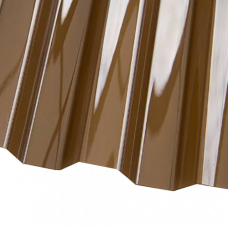 Поликарбонат профилированный 2х1.06м бронзовый 