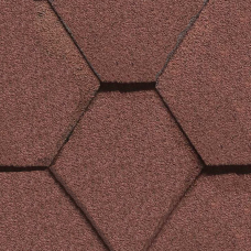 Гибкая черепица Villas Hexagon красный