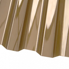 Поликарбонат профилированный 1.06x3м бронзовый УФ Docke