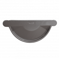 Заглушка желоба 125мм серый 7011