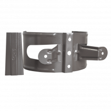 Хомут водосточной трубы 90мм без шурупа серый 7011