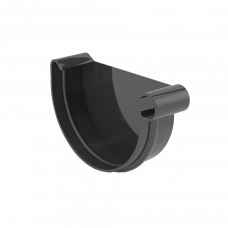 Заглушка желоба правая ПВХ Gamrat серый RAL7016 125мм 