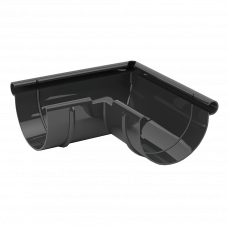 Угол наружный для желоба ПВХ Gamrat серый RAL7016 125мм 90° 