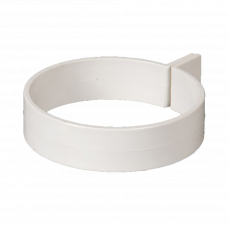 Хомут водосточной трубы ПВХ 90мм Gamrat белый RAL9010