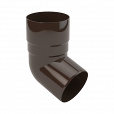 Колено сливное ПВХ 90мм Gamrat коричневый RAL8019