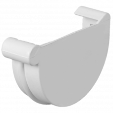 Заглушка желоба правая ПВХ Gamrat белый RAL9010 125мм 