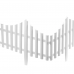 Забор декоративный пластиковый 60.5x32.5см Белый 4шт.