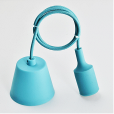 Светильник подвесной JH-153-1 силикон светло синий
