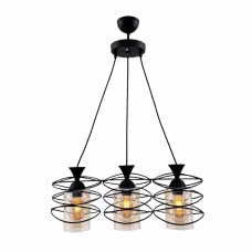 Светильник подвесной 3xE27 FIBER черный