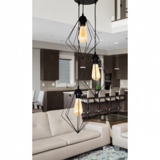 Светильник подвесной 3xE27 Lina черный Begusa