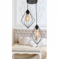 Светильник подвесной 2xE27 Lina черный Begusa