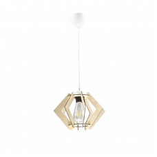 Светильник подвесной 1хE27 Urla diamond Wood бежевый Begusa